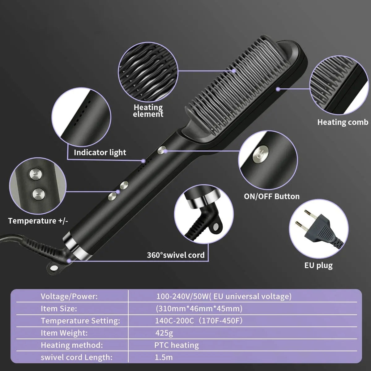 Hair Straightening Brush