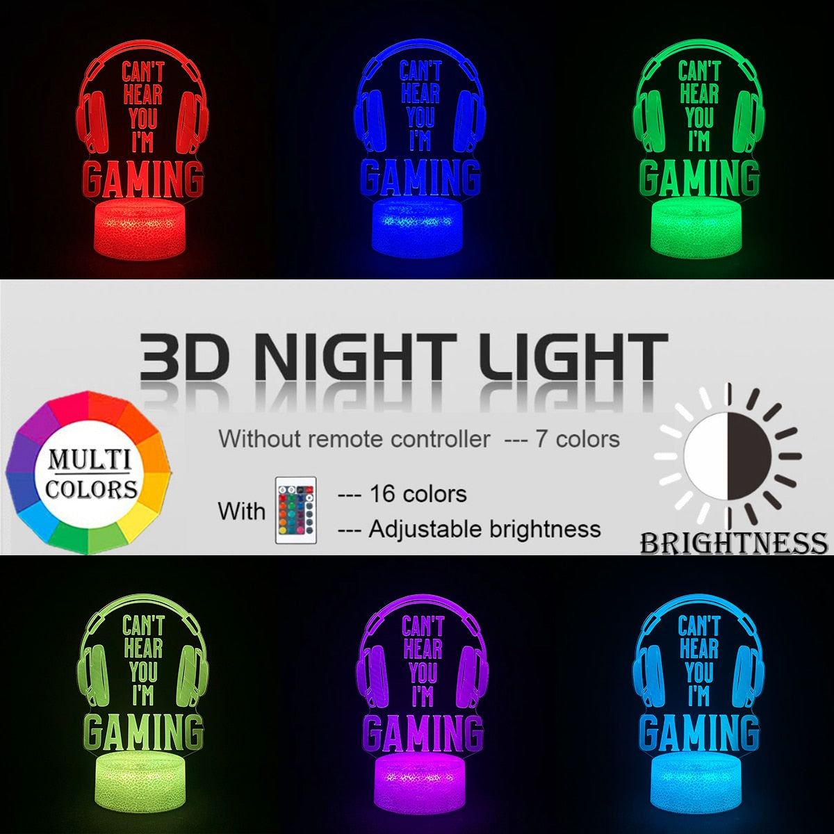 3D LED Gaming Lamp