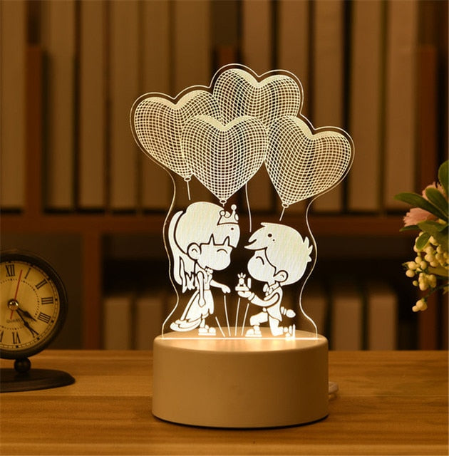 3D Crystal Ball Night Light