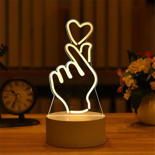 3D Crystal Ball Night Light