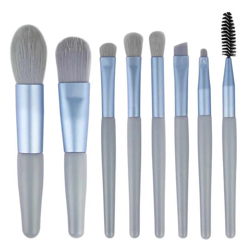 8 Pcs Travel Makeup Brush Set