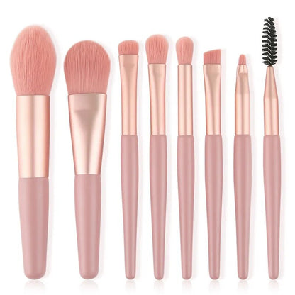 8 Pcs Travel Makeup Brush Set