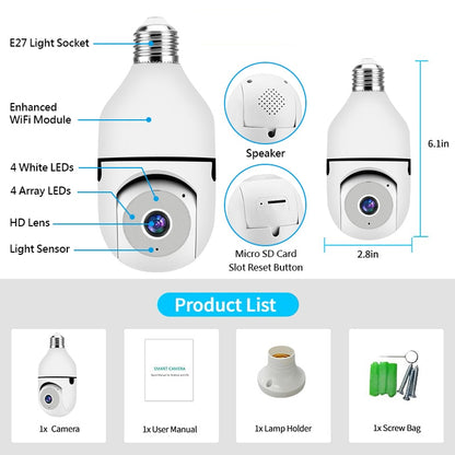 Bulb Camera With Night Vision And WIFI