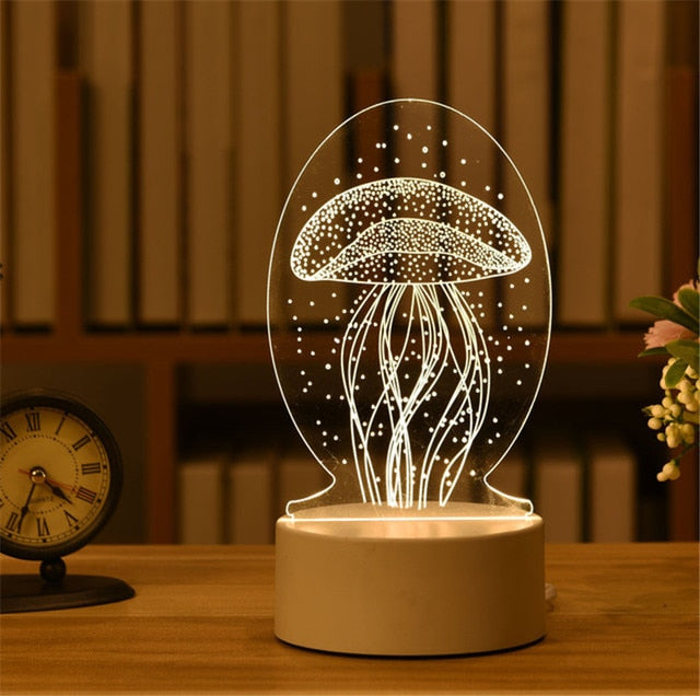 3D Crystal Ball Night Light